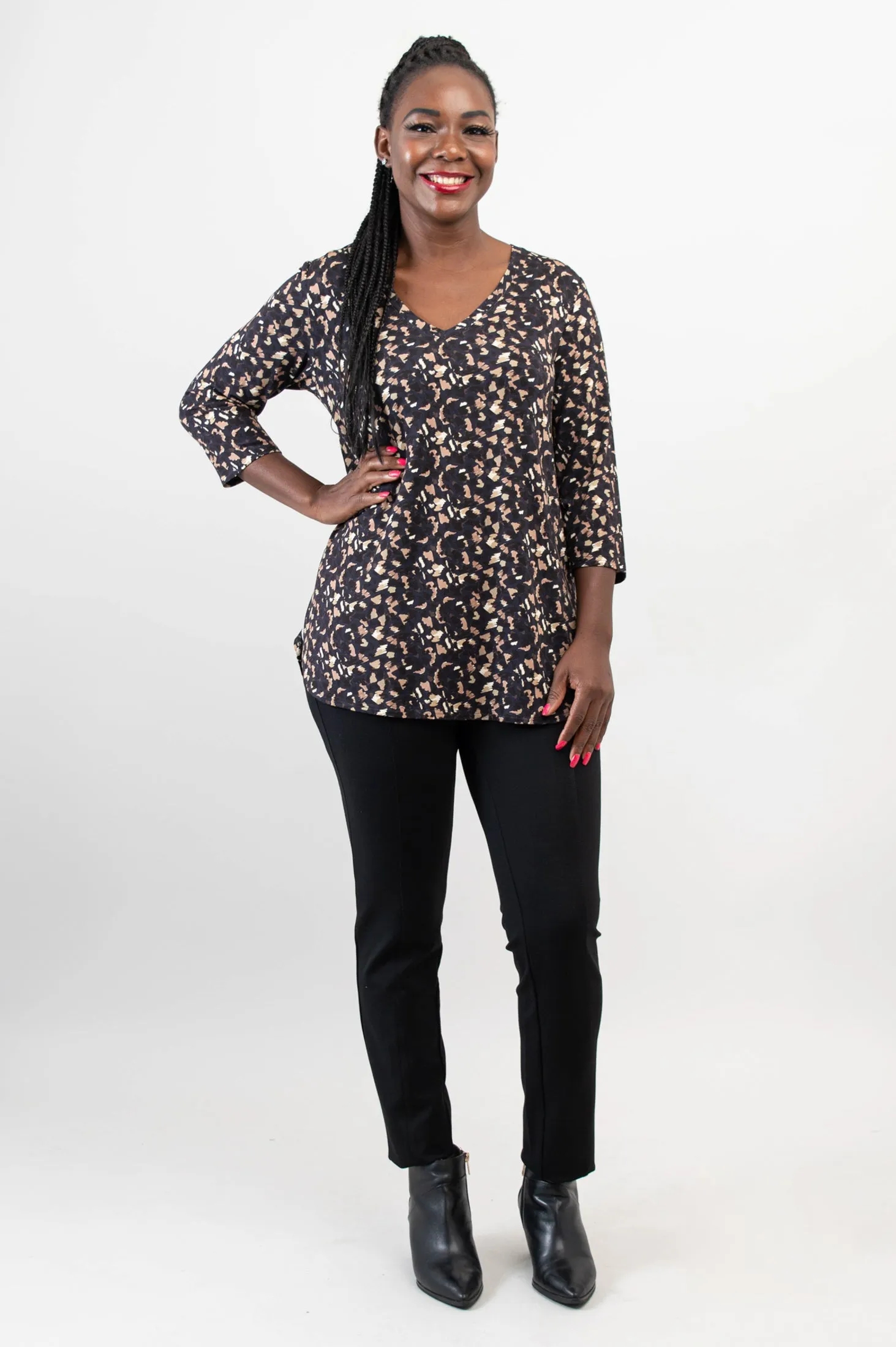 Jackie 3/4 Top, Calico, Bamboo - Final Sale sold by Blue Sky product image thumbnail 4