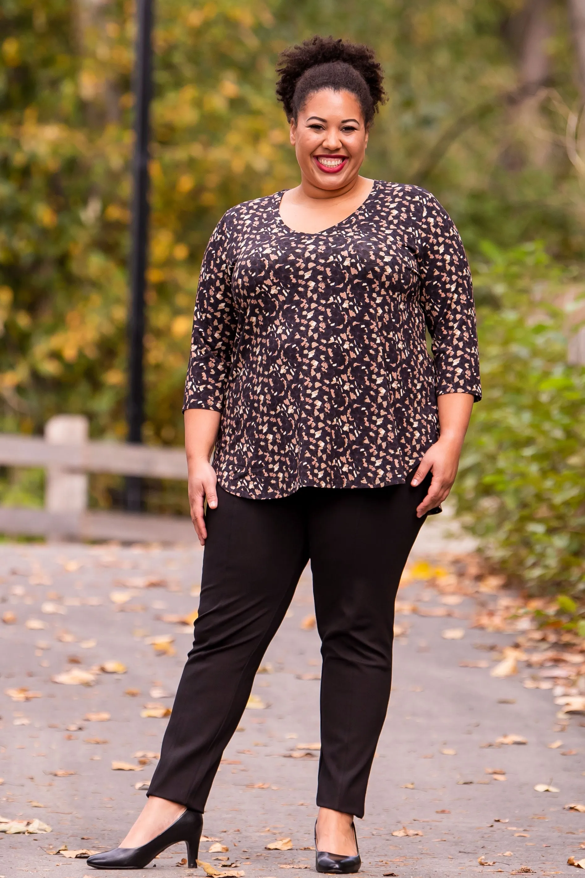 Jackie 3/4 Top, Calico, Bamboo - Final Sale sold by Blue Sky product image thumbnail 2