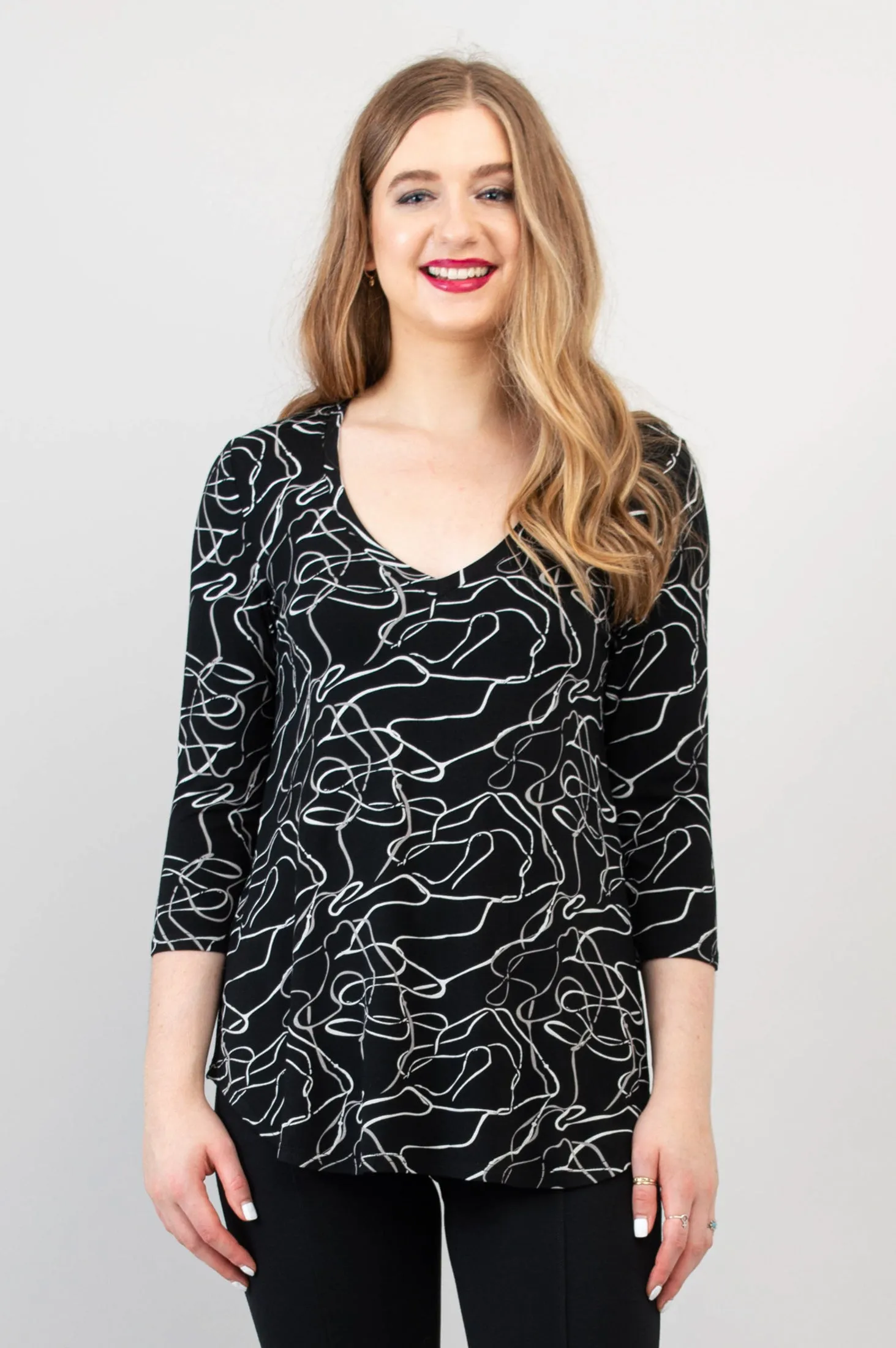 Jackie 3/4 Top, Art Expo, Bamboo - Final Sale sold by Blue Sky