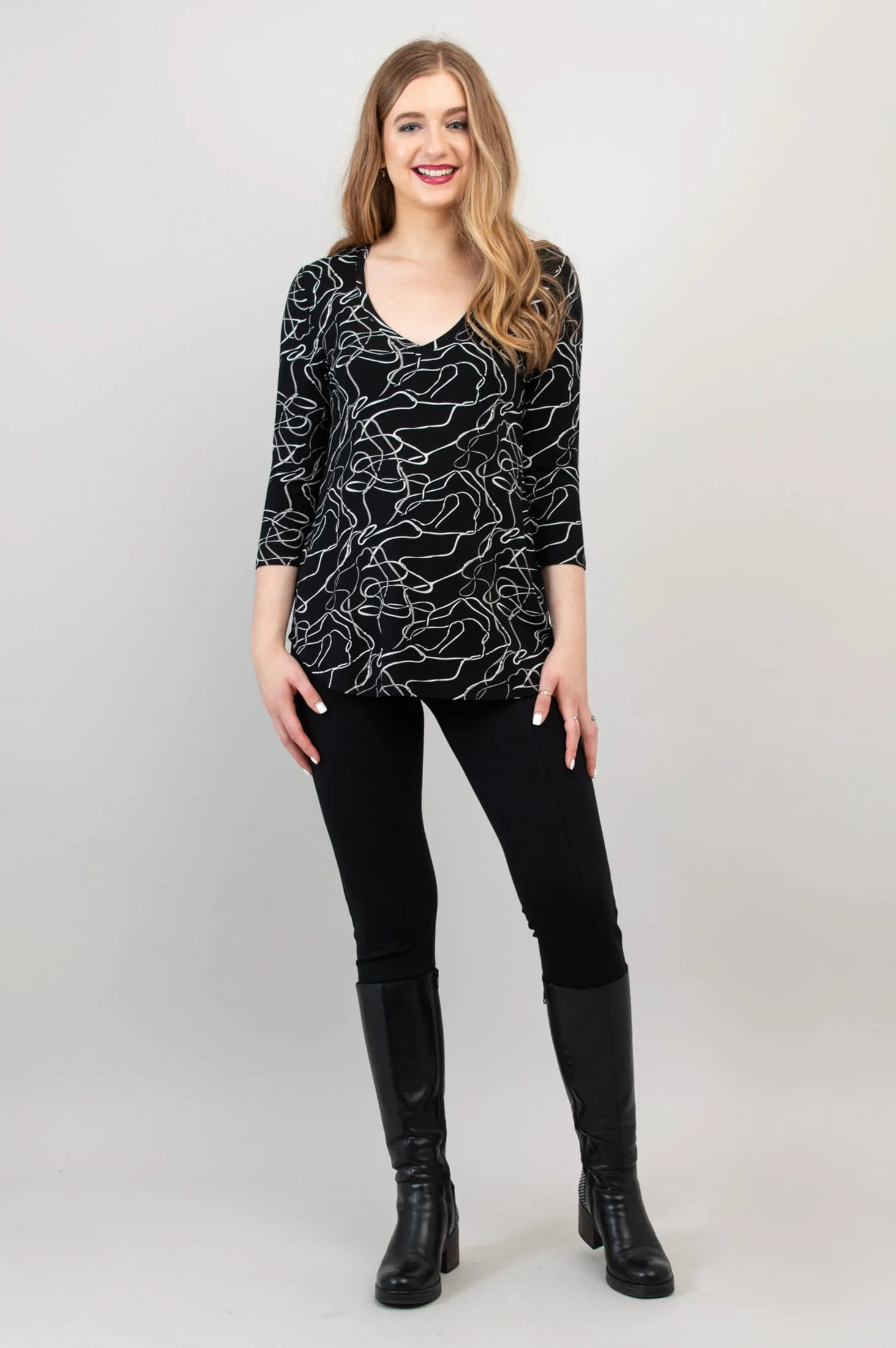 Jackie 3/4 Top, Art Expo, Bamboo - Final Sale sold by Blue Sky product image thumbnail 3