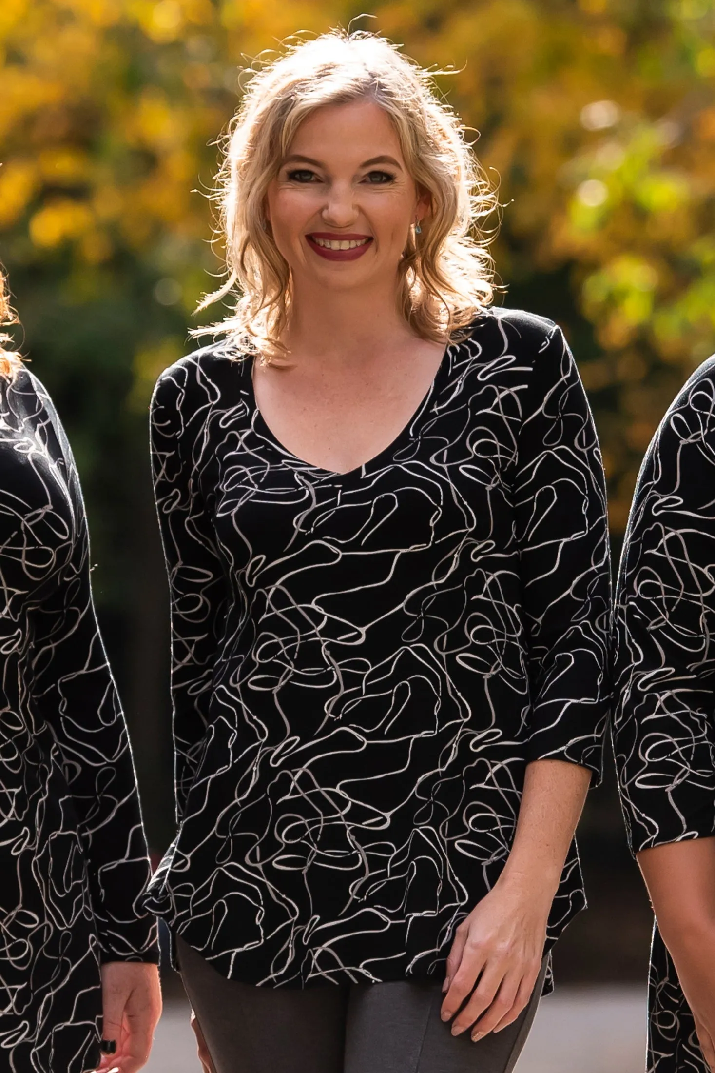 Jackie 3/4 Top, Art Expo, Bamboo - Final Sale sold by Blue Sky product image thumbnail 2