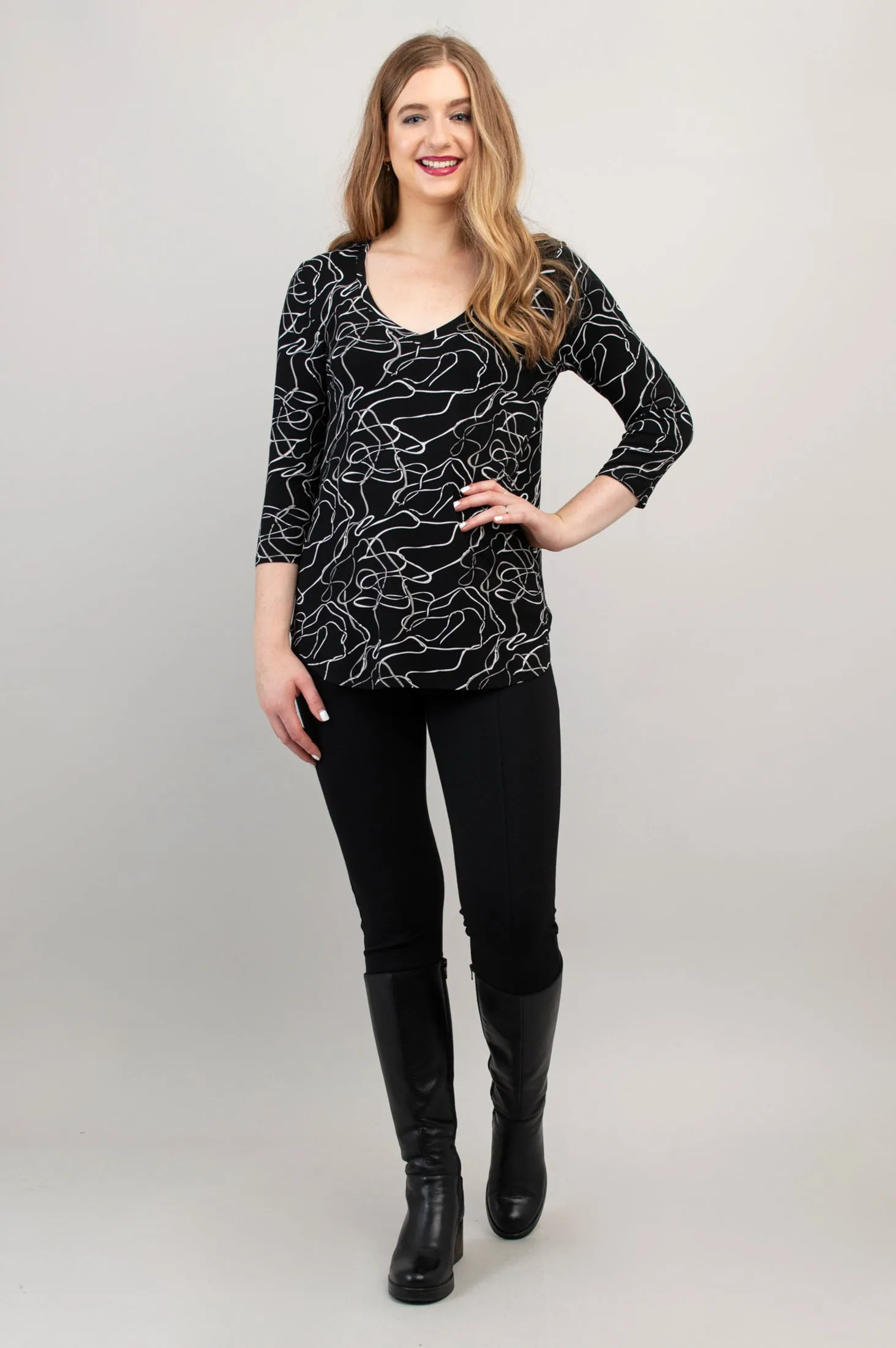 Jackie 3/4 Top, Art Expo, Bamboo - Final Sale sold by Blue Sky product image thumbnail 4