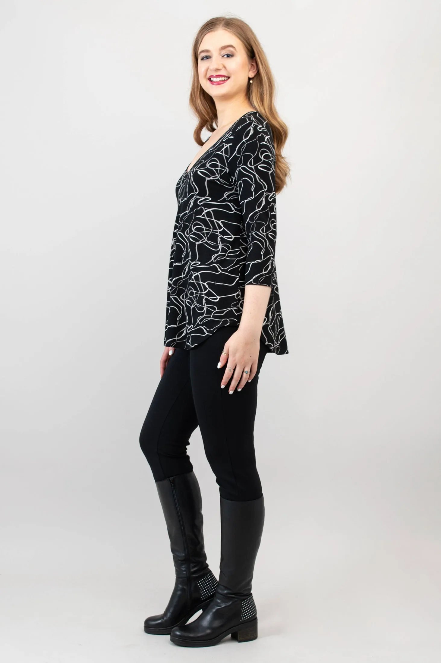 Jackie 3/4 Top, Art Expo, Bamboo - Final Sale sold by Blue Sky product image thumbnail 5