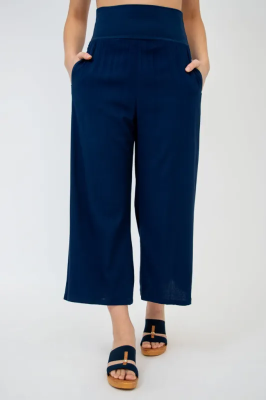 Landon Capri, Indigo, Linen Bamboo sold by Blue Sky