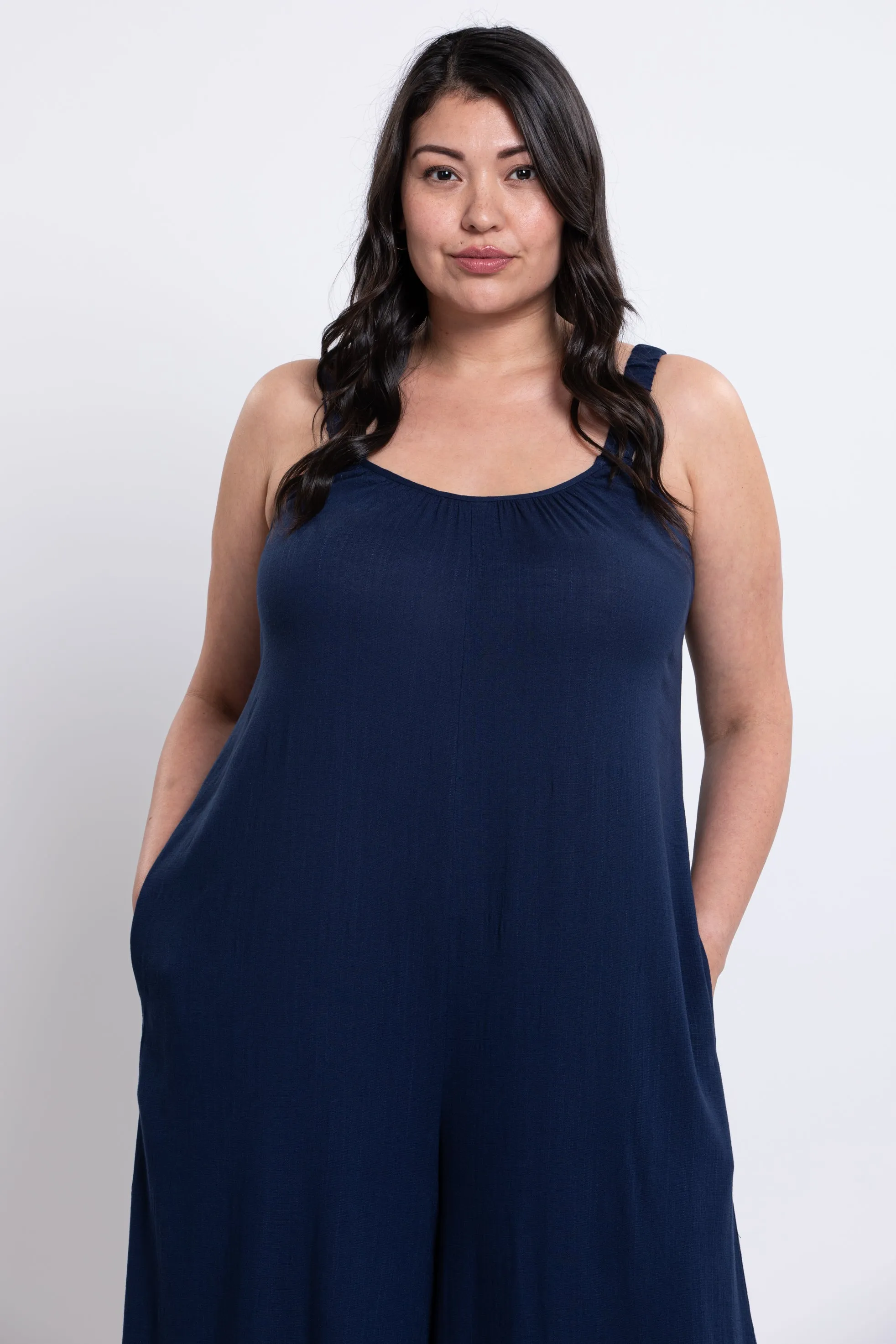 Joanna Jumpsuit, Indigo, Linen Bamboo sold by Blue Sky product image thumbnail 2