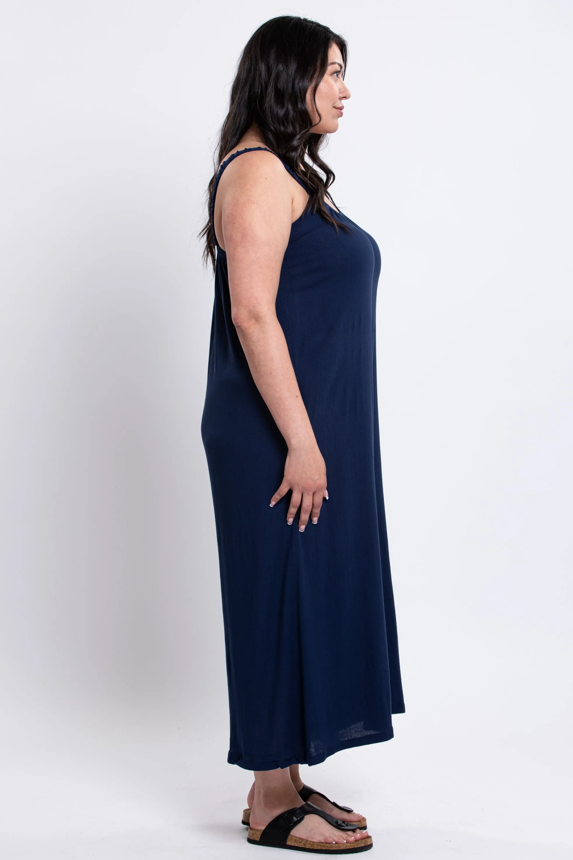 Joanna Jumpsuit, Indigo, Linen Bamboo sold by Blue Sky product image thumbnail 3