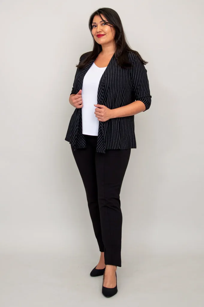 Kathy Jacket, BW Pin Stripe, Bamboo- Final Sale sold by Blue Sky product image thumbnail 5
