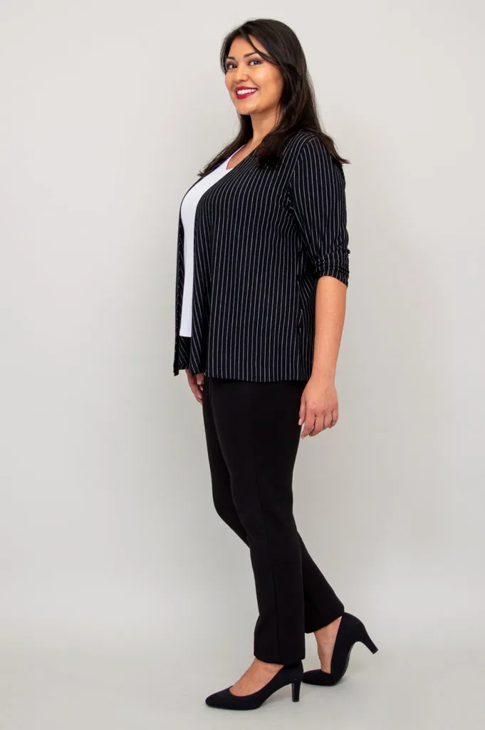 Kathy Jacket, BW Pin Stripe, Bamboo- Final Sale sold by Blue Sky product image thumbnail 3