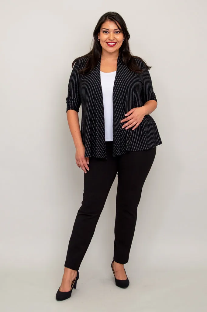 Kathy Jacket, BW Pin Stripe, Bamboo- Final Sale sold by Blue Sky product image thumbnail 4