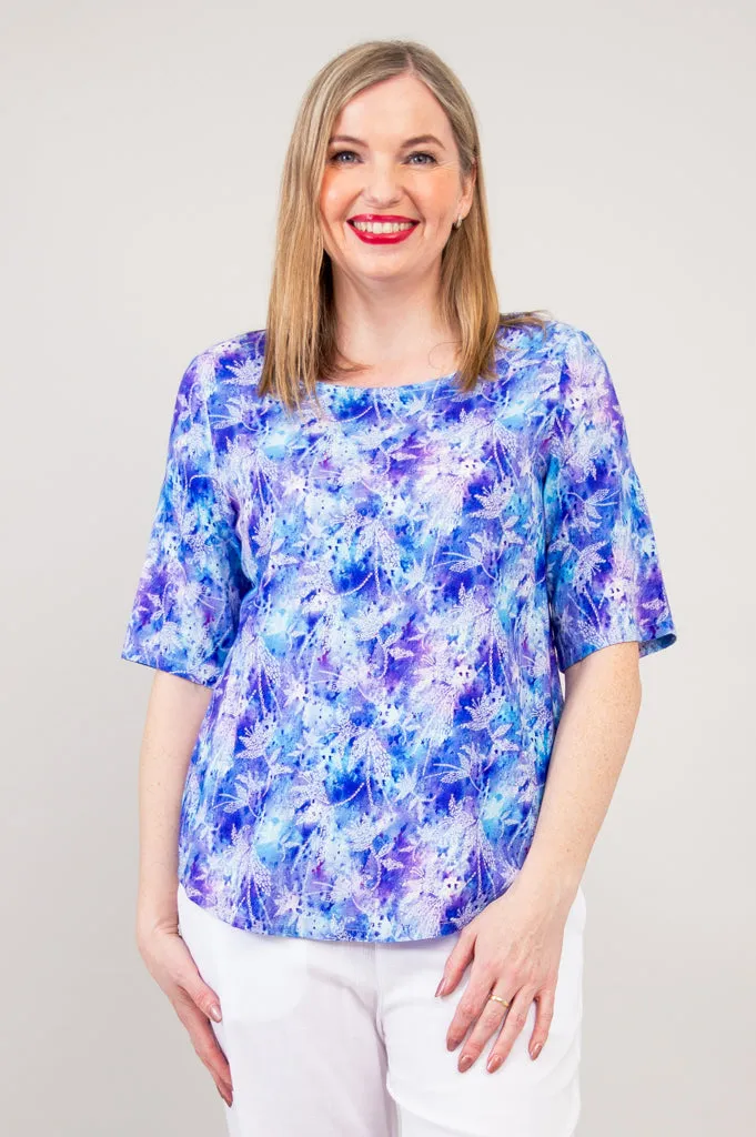 Liza Top, Dotty, Linen Bamboo- Final Sale sold by Blue Sky