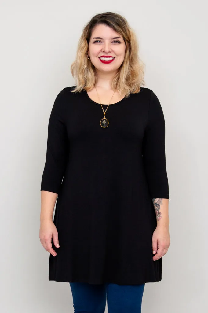 Perfect Tunic, Black, Bamboo sold by Blue Sky