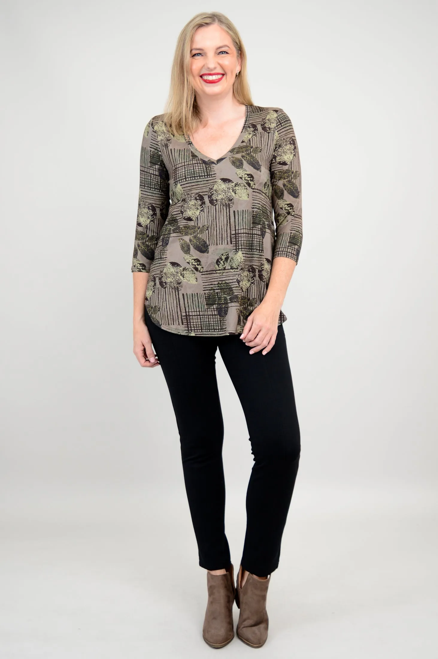 Jackie 3/4 Top, Fall Sketch, Bamboo - Final Sale sold by Blue Sky product image thumbnail 4
