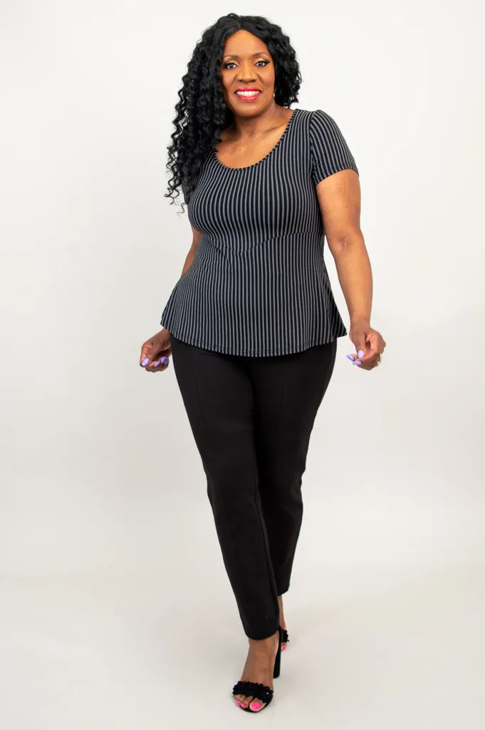 Kim Cap, Blk/Grey Stripe, Bamboo sold by Blue Sky product image thumbnail 3