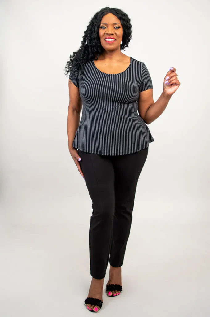 Kim Cap, Blk/Grey Stripe, Bamboo sold by Blue Sky product image thumbnail 2