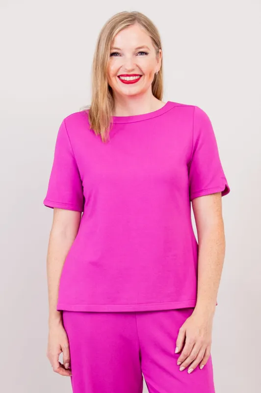 Sky Tee, Magenta, Cotton- Final Sale sold by Blue Sky