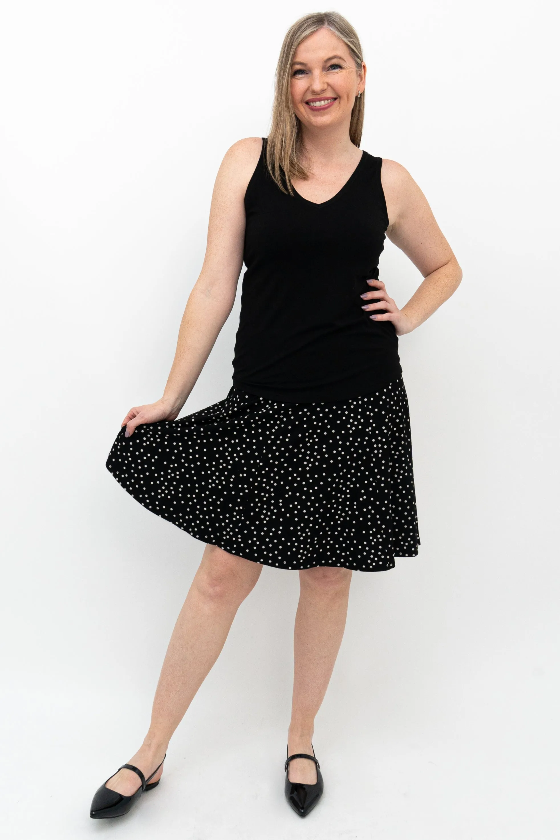 Aly Skirt, Polka, Bamboo sold by Blue Sky product image thumbnail 2