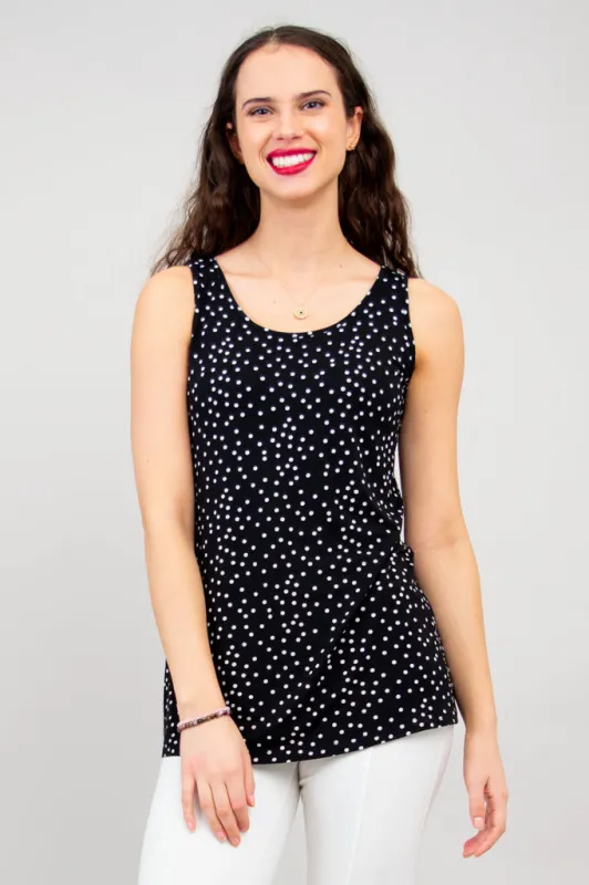 Avalon Tank, Polka, Bamboo sold by Blue Sky