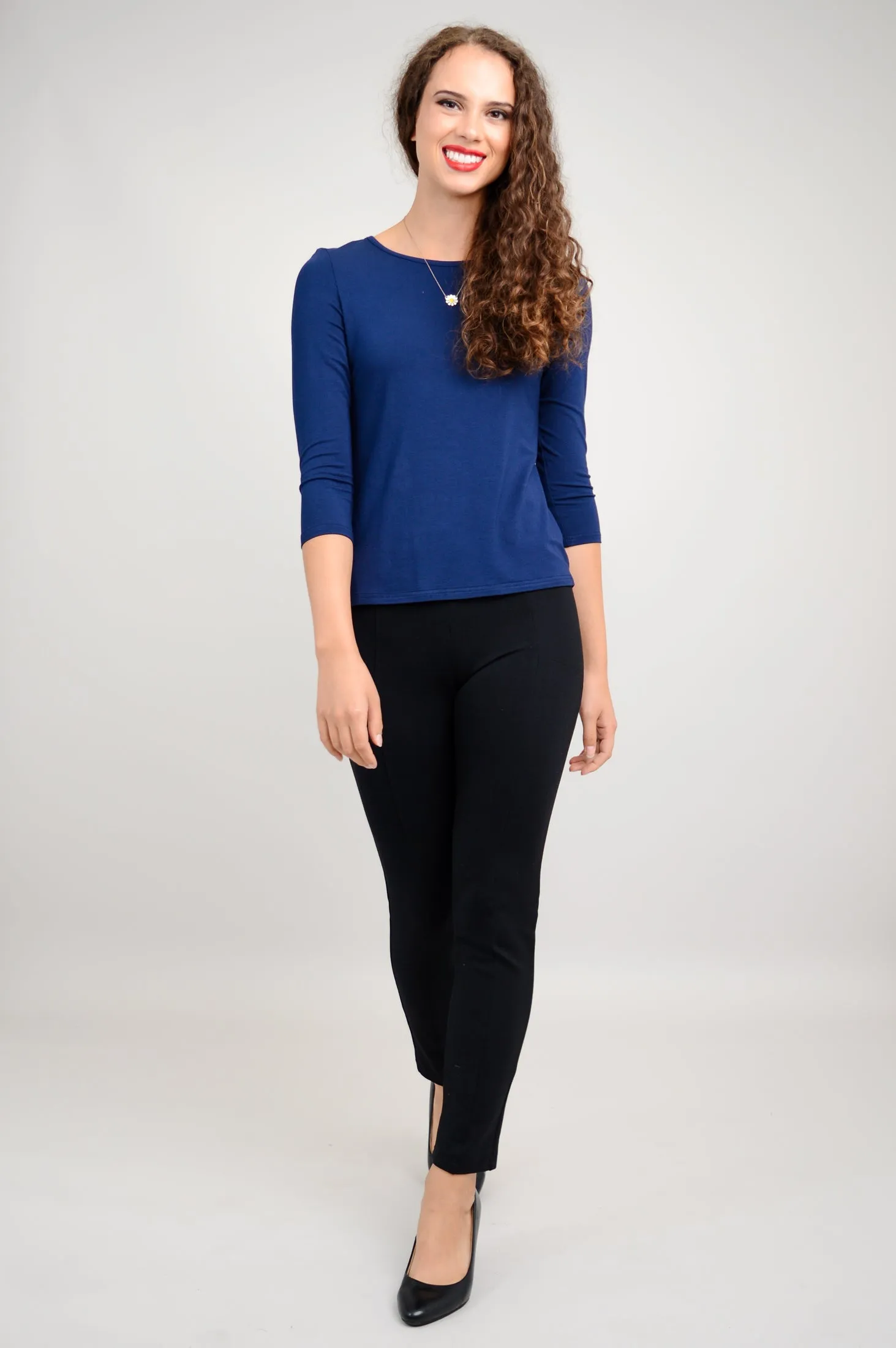 Margorie Top, Indigo, Bamboo- Final Sale sold by Blue Sky product image thumbnail 4
