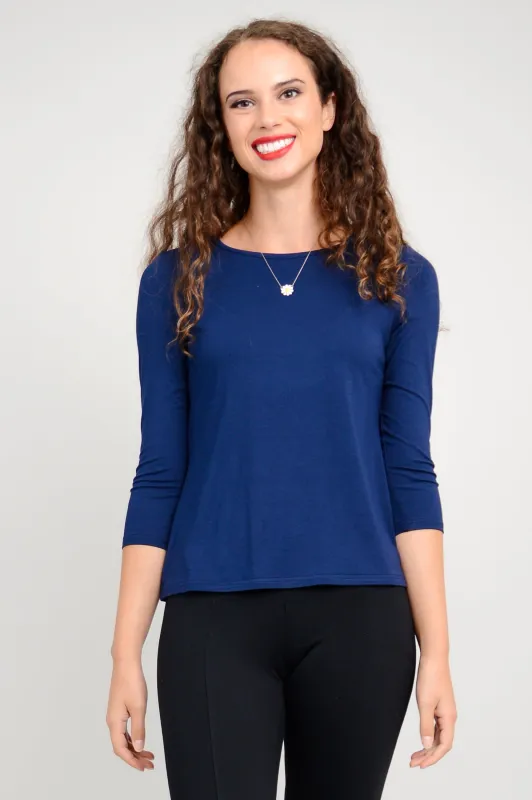 Margorie Top, Indigo, Bamboo- Final Sale sold by Blue Sky