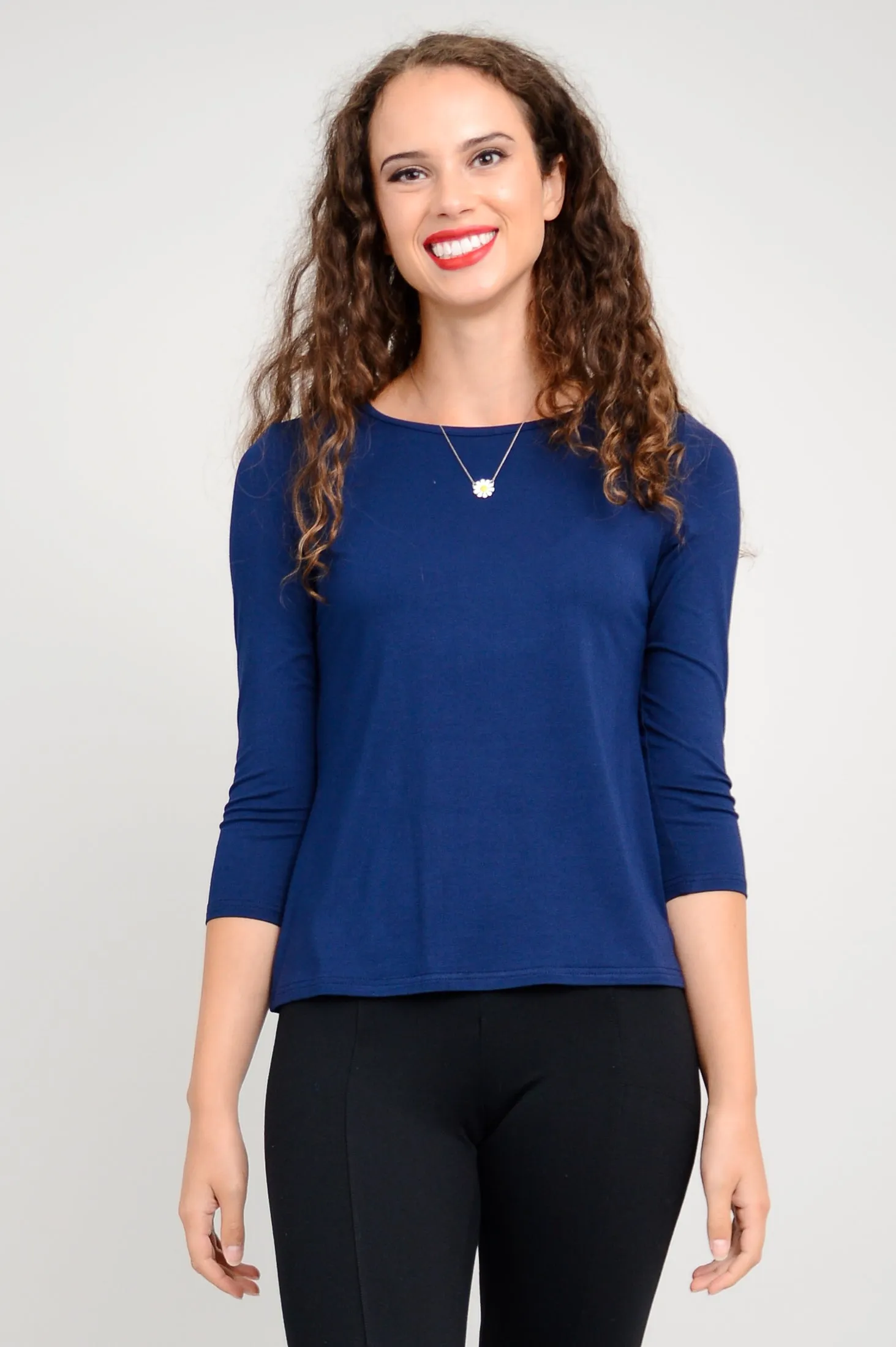 Margorie Top, Indigo, Bamboo- Final Sale sold by Blue Sky