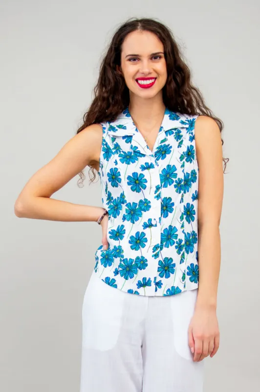 Lexa Tank, Aster, Linen Bamboo- Final Sale sold by Blue Sky