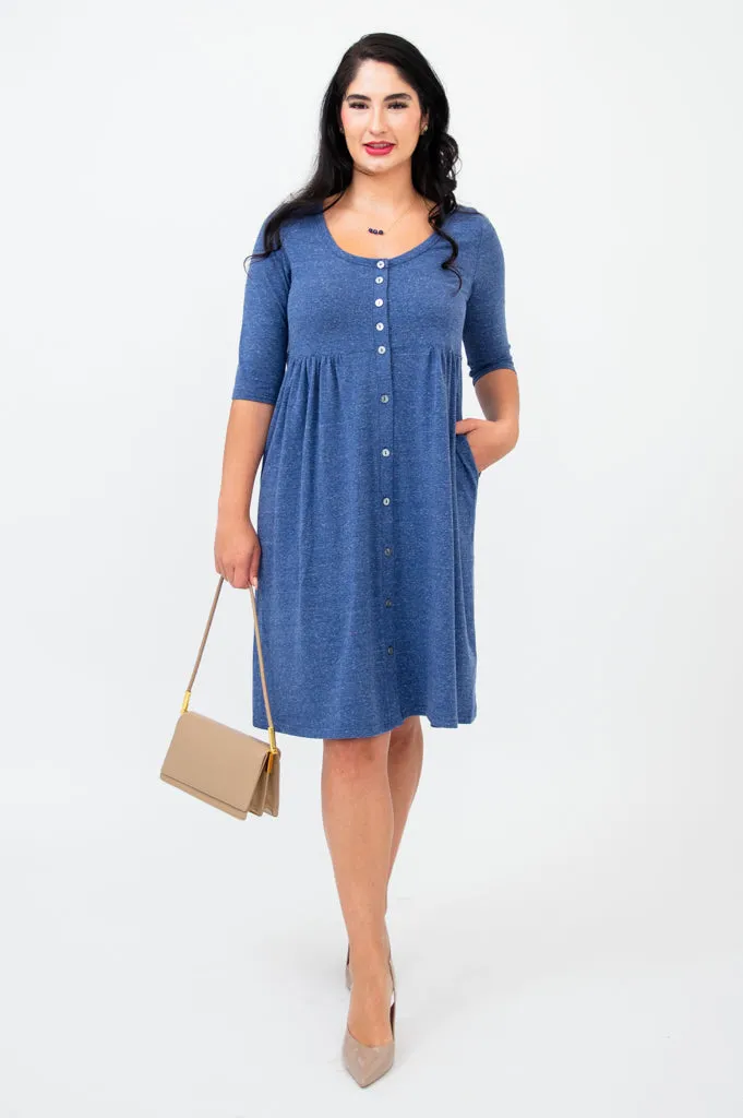 Nelly 3/4 Sleeve Dress, Denim, Bamboo - Final Sale sold by Blue Sky product image thumbnail 4