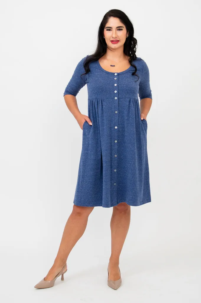 Nelly 3/4 Sleeve Dress, Denim, Bamboo - Final Sale sold by Blue Sky product image thumbnail 3