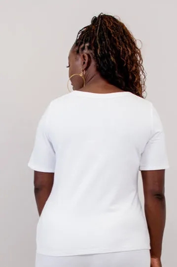 Sky Tee, White, Bamboo French Terry sold by Blue Sky product image thumbnail 4
