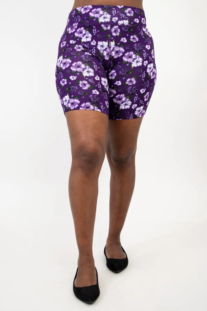 Hallie Shorts, Hibiscus, Bamboo sold by Blue Sky