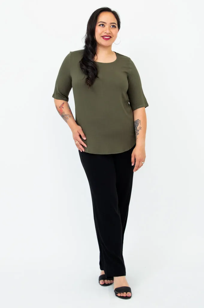 Liza Top, Khaki, Linen Bamboo sold by Blue Sky product image thumbnail 3