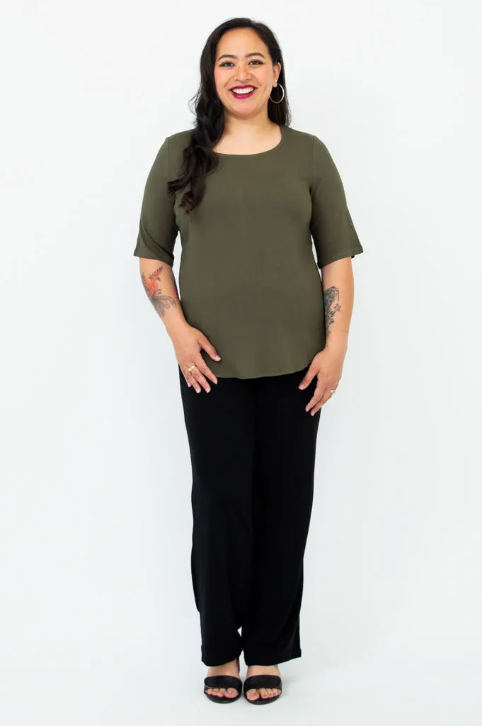 Liza Top, Khaki, Linen Bamboo sold by Blue Sky product image thumbnail 2