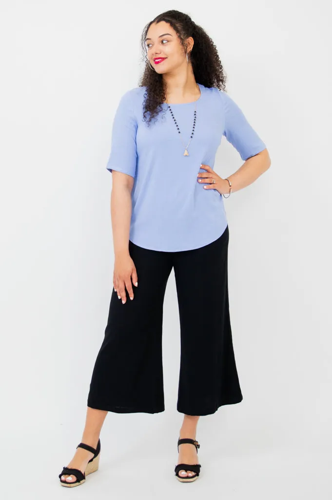 Liza Top, Periwinkle, Linen Bamboo- Final Sale sold by Blue Sky product image thumbnail 3