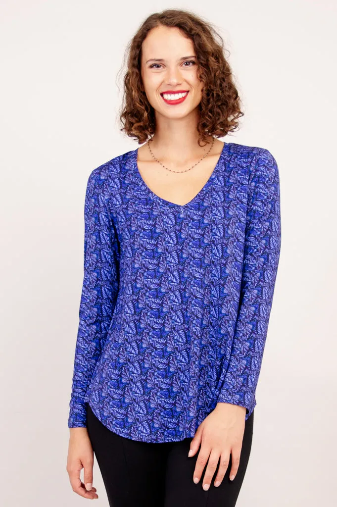 Jackie L/S Top, Midnight Leaves, Bamboo - Final Sale sold by Blue Sky product image thumbnail 2