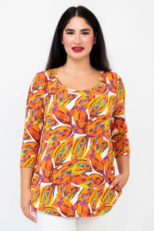 Jazz 3/4 Slv Top, Koko, Bamboo -Final Sale sold by Blue Sky