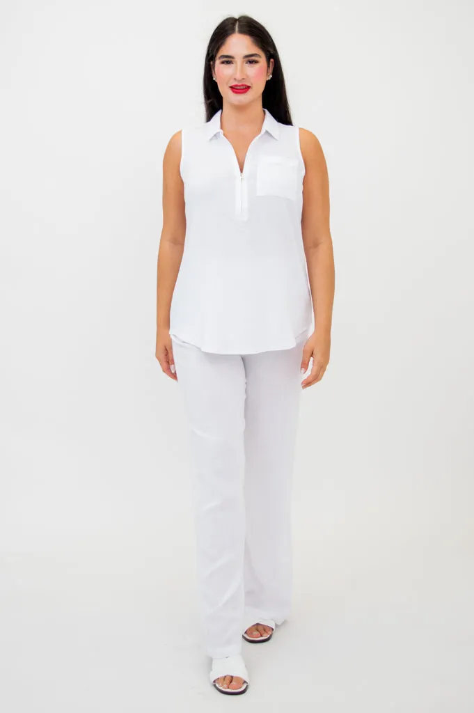 Hula Tank, White, Linen Bamboo sold by Blue Sky product image thumbnail 4