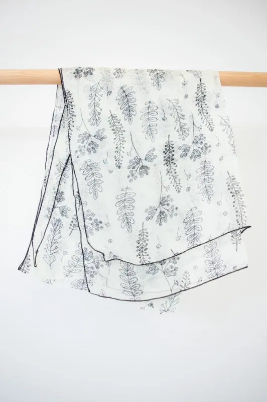 Silk Scarf, Leafy sold by Blue Sky