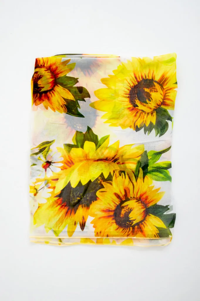 Silk Scarf, Sunflower sold by Blue Sky product image thumbnail 3