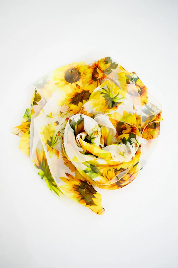 Silk Scarf, Sunflower sold by Blue Sky product image thumbnail 2