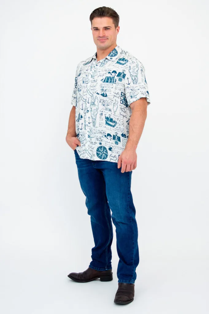 Dino Shirt, Nautical, Woven Bamboo sold by Blue Sky product image thumbnail 4