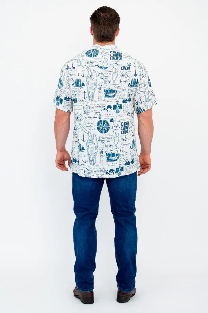 Dino Shirt, Nautical, Woven Bamboo sold by Blue Sky product image thumbnail 5
