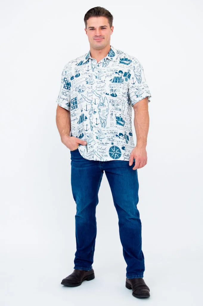 Dino Shirt, Nautical, Woven Bamboo sold by Blue Sky product image thumbnail 3