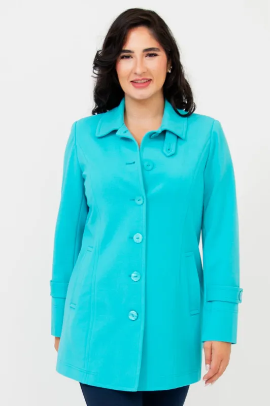 Tulip Jacket, Turquoise, Modal sold by Blue Sky