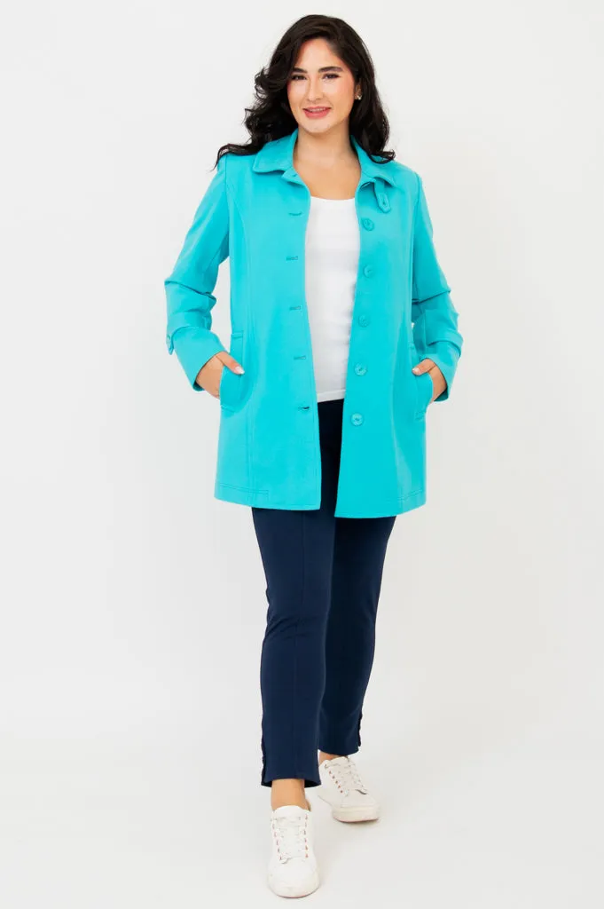 Tulip Jacket, Turquoise, Modal sold by Blue Sky product image thumbnail 2