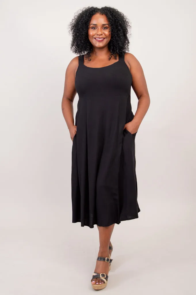 Shauna Dress, Black, Linen Bamboo sold by Blue Sky product image thumbnail 4
