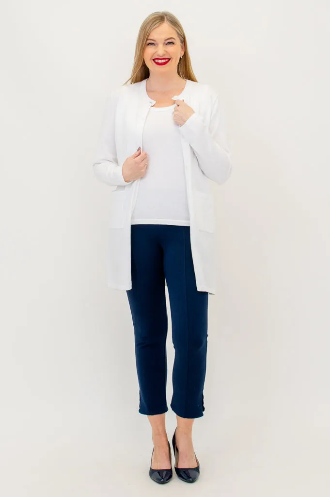 Tommy Cardigan, White, Cotton sold by Blue Sky product image thumbnail 3