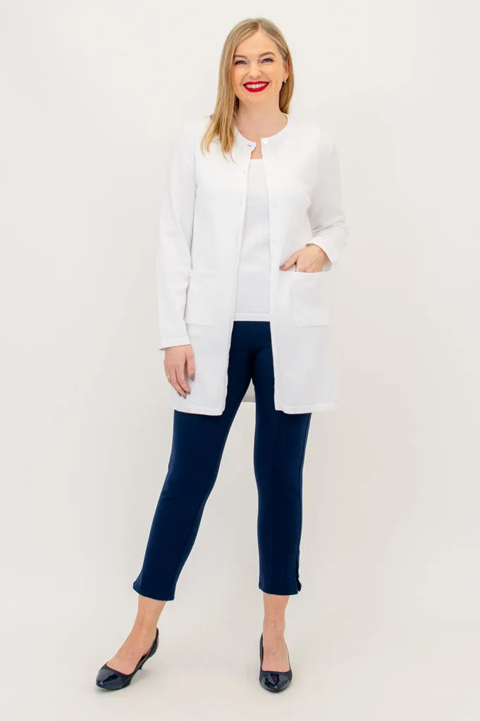 Tommy Cardigan, White, Cotton sold by Blue Sky product image thumbnail 5