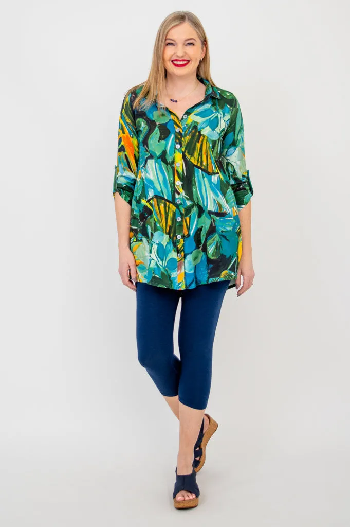 Celine Blouse, Greenroom, Linen Bamboo - Final sale sold by Blue Sky product image thumbnail 4