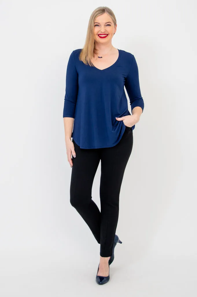 Jackie 3/4 Sleeve, Indigo, Bamboo sold by Blue Sky product image thumbnail 5