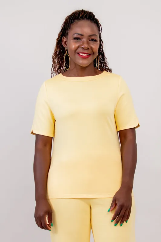Sky Tee, Yellow, Cotton - Final Sale made by Blue Sky