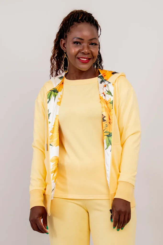 Sky Hoodie, Yellow, Cotton sold by Blue Sky